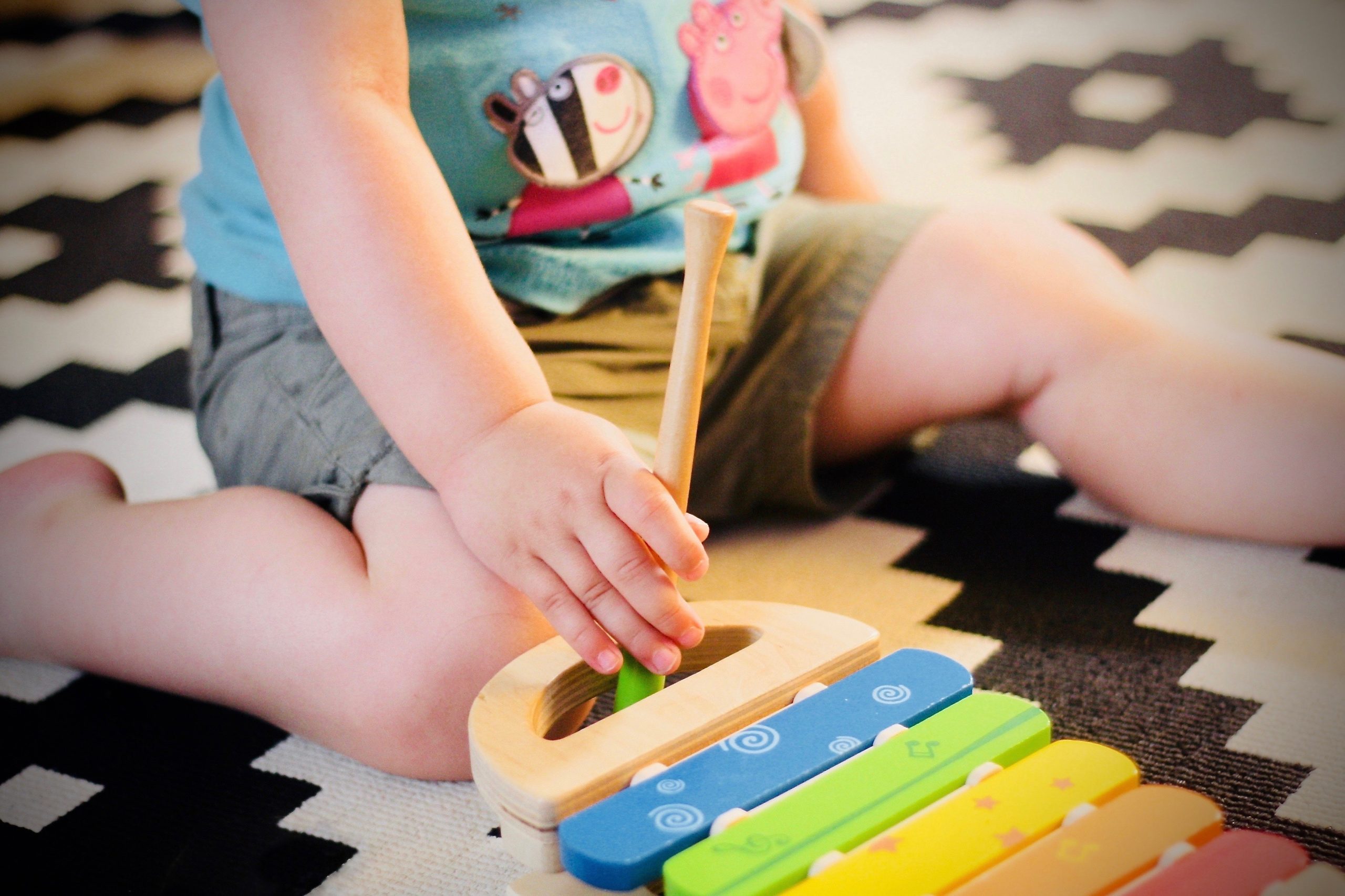 toddler playing