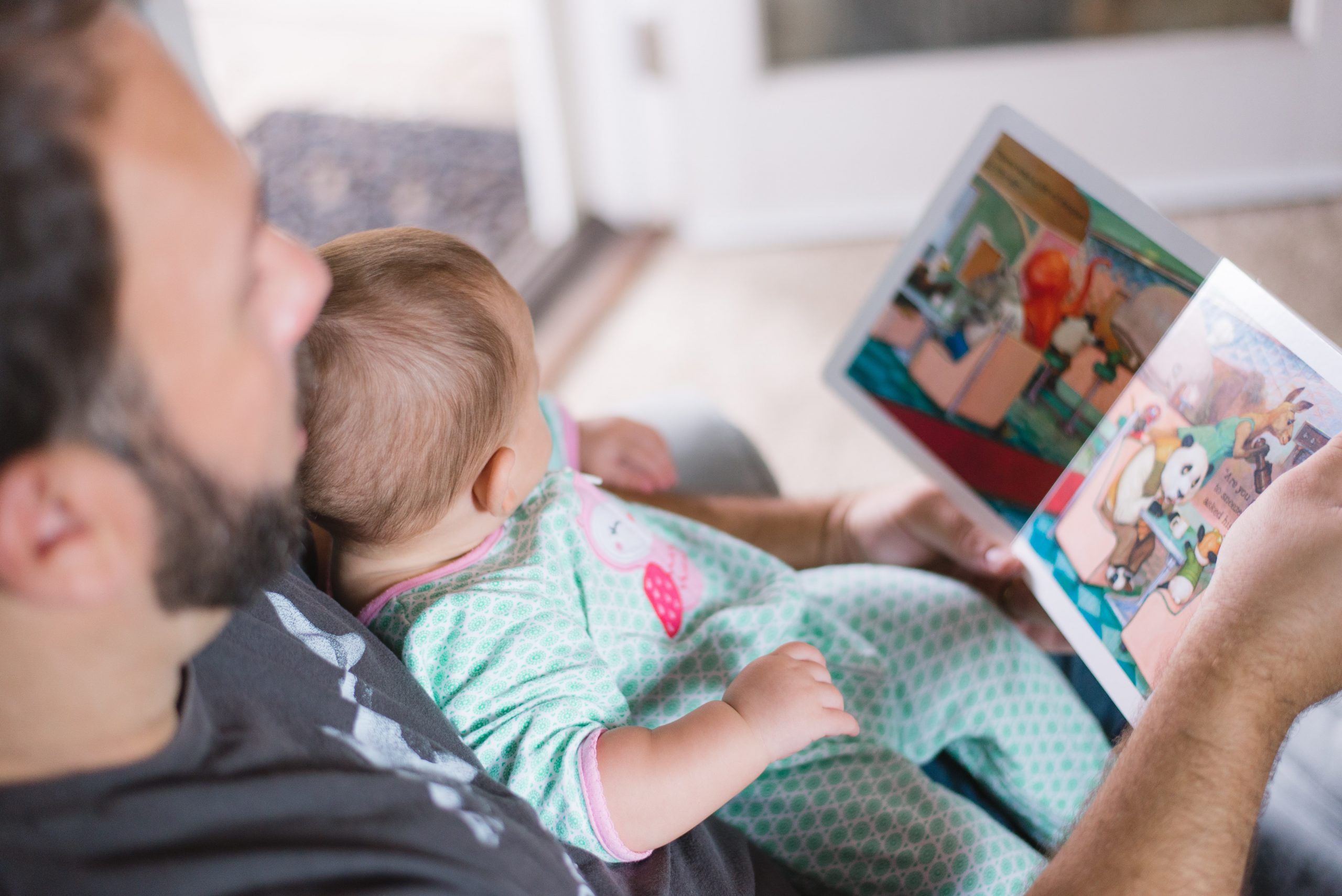 Dad and Baby Reading